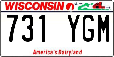 WI license plate 731YGM