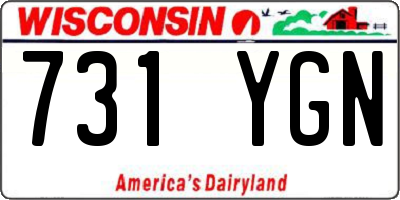 WI license plate 731YGN