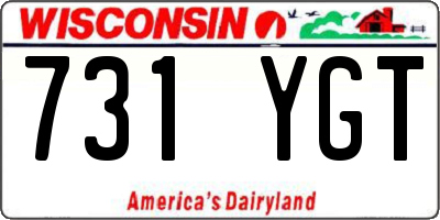 WI license plate 731YGT