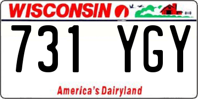 WI license plate 731YGY