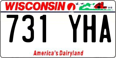 WI license plate 731YHA