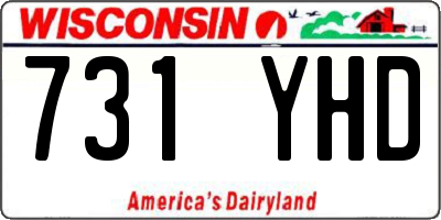 WI license plate 731YHD