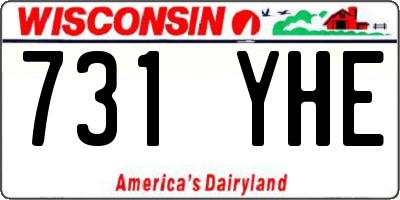 WI license plate 731YHE