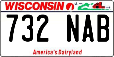 WI license plate 732NAB