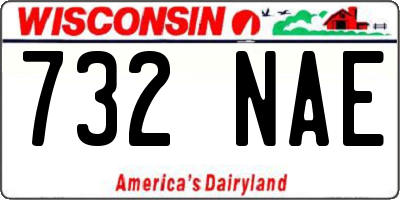 WI license plate 732NAE