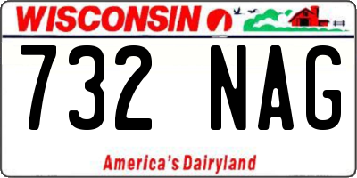 WI license plate 732NAG