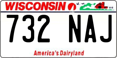 WI license plate 732NAJ