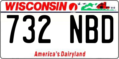 WI license plate 732NBD