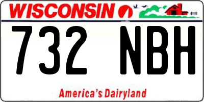 WI license plate 732NBH