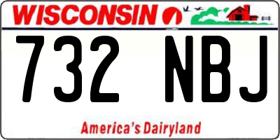 WI license plate 732NBJ