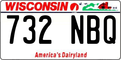WI license plate 732NBQ