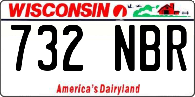 WI license plate 732NBR