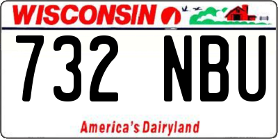 WI license plate 732NBU