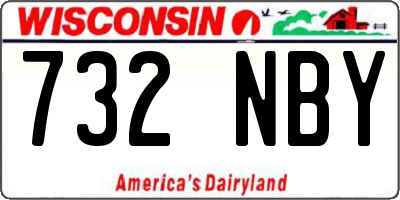 WI license plate 732NBY
