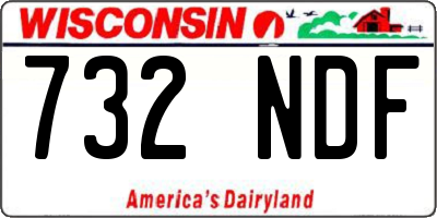 WI license plate 732NDF