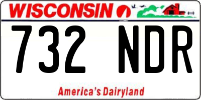 WI license plate 732NDR