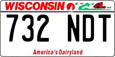 WI license plate 732NDT
