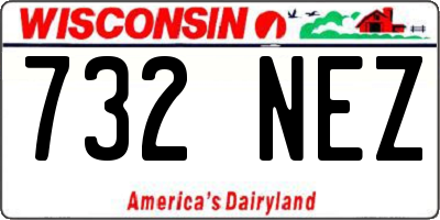 WI license plate 732NEZ