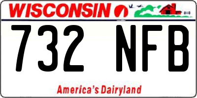 WI license plate 732NFB