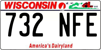 WI license plate 732NFE