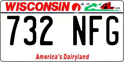 WI license plate 732NFG