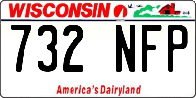 WI license plate 732NFP