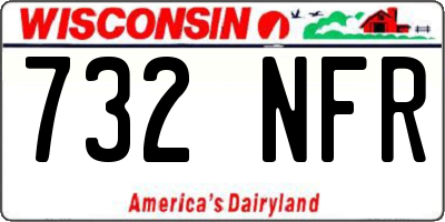 WI license plate 732NFR