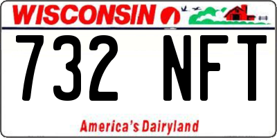 WI license plate 732NFT