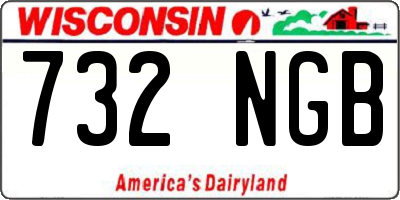 WI license plate 732NGB