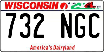 WI license plate 732NGC
