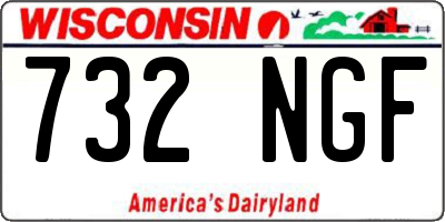WI license plate 732NGF