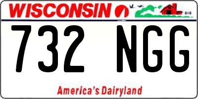 WI license plate 732NGG