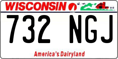 WI license plate 732NGJ
