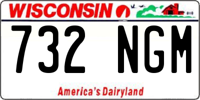 WI license plate 732NGM