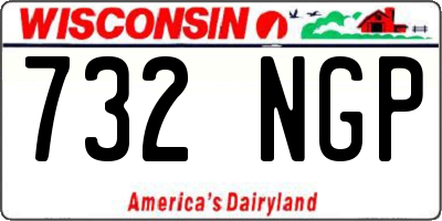 WI license plate 732NGP