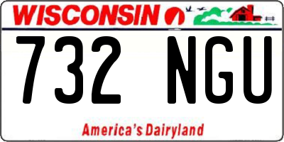 WI license plate 732NGU