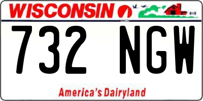 WI license plate 732NGW