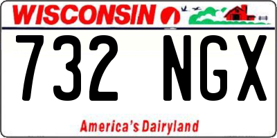 WI license plate 732NGX