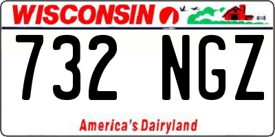 WI license plate 732NGZ