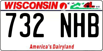 WI license plate 732NHB