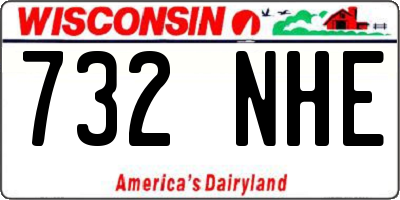 WI license plate 732NHE