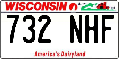 WI license plate 732NHF