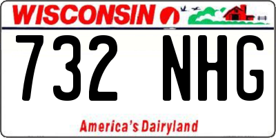 WI license plate 732NHG