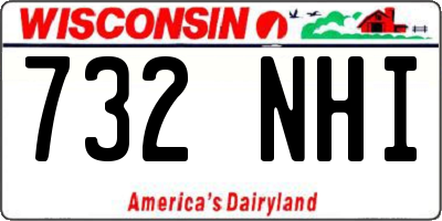 WI license plate 732NHI