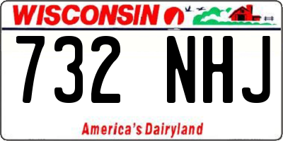 WI license plate 732NHJ