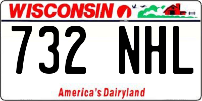 WI license plate 732NHL