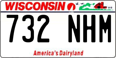WI license plate 732NHM