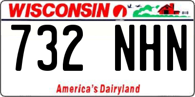 WI license plate 732NHN