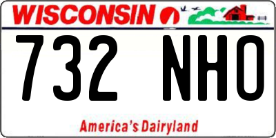 WI license plate 732NHO