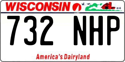 WI license plate 732NHP
